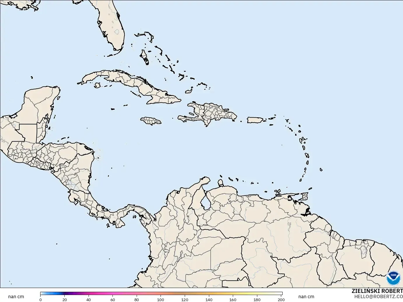 GFS model - Karaiby, Pokrywa śnieżna