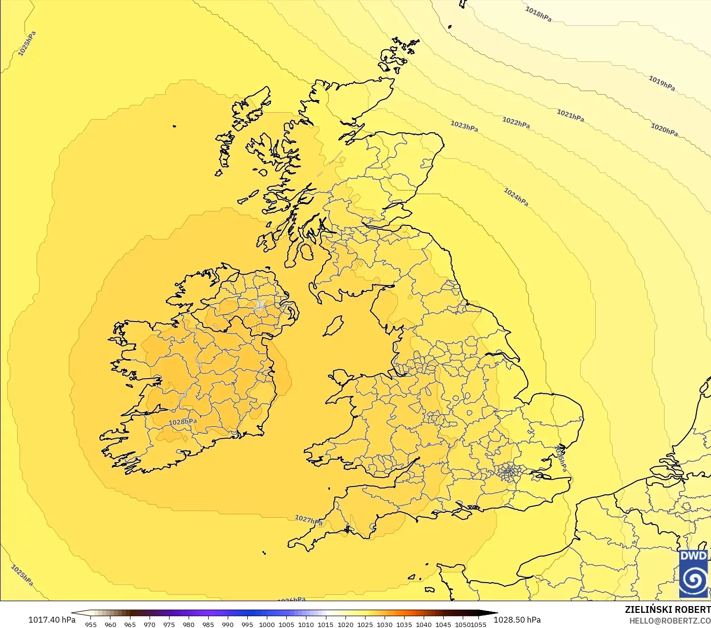 ICON model - Wielka Brytania, Ciśnienie